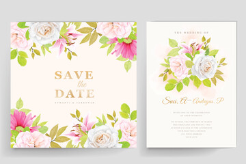 floral ornament wedding card 