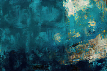 Calm field abstract painting, melancholic, contemporary abstract, textured brush strokes, grunge. Generative AI.