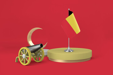 Ramadan Belgium Cannon and Crescent