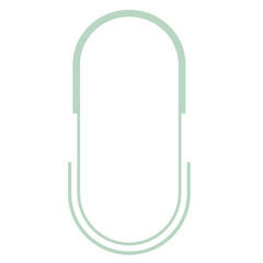 Monoline arch frame. Aesthetic shape. Transparent PNG.