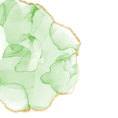 Abstract Alcohol Overlay Background with Gold Glitter