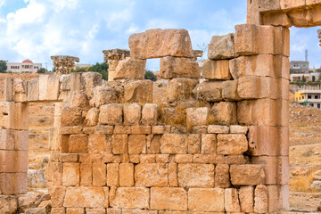 Jerash Gerasa, Jordan, ancient roman columns and ruins