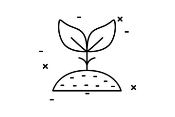 plant icon. Simple thin line, outline of Agriculture icons for UI and UX, website or mobile application on white background