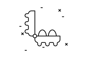 eggs icon. Simple thin line, outline vector of Agriculture icons for UI and UX, website or mobile application on white background