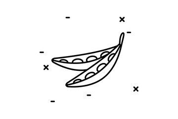 beans icon. Simple thin line, outline of Agriculture icons for UI and UX, website or mobile application on white background