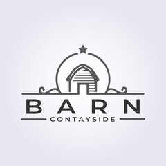 Logo simple barn vector illustration design