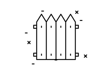 fencing icon. Simple thin line, outline of Agriculture icons for UI and UX, website or mobile application on white background