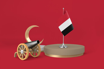Ramadan Yemen Cannon and Crescent