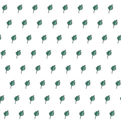 Green leaves pattern on transparent background.