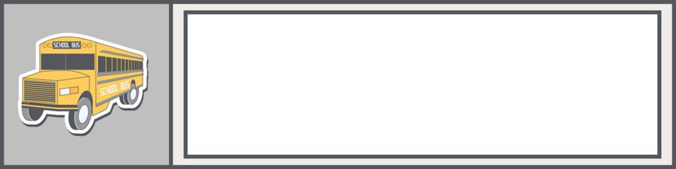 School Bus Back to School Sticker Set Yellow Edition
