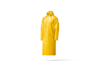 Blank yellow protective raincoat mockup, side view © Alexandr Bognat