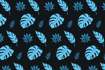 Summer tropical seamless pattern with trendy colourful style