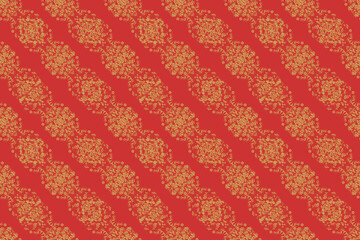 Seamless pattern with interesting doodles on colorfil background. Pano. Raster illustration.