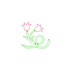 vector circular flower illustration concept