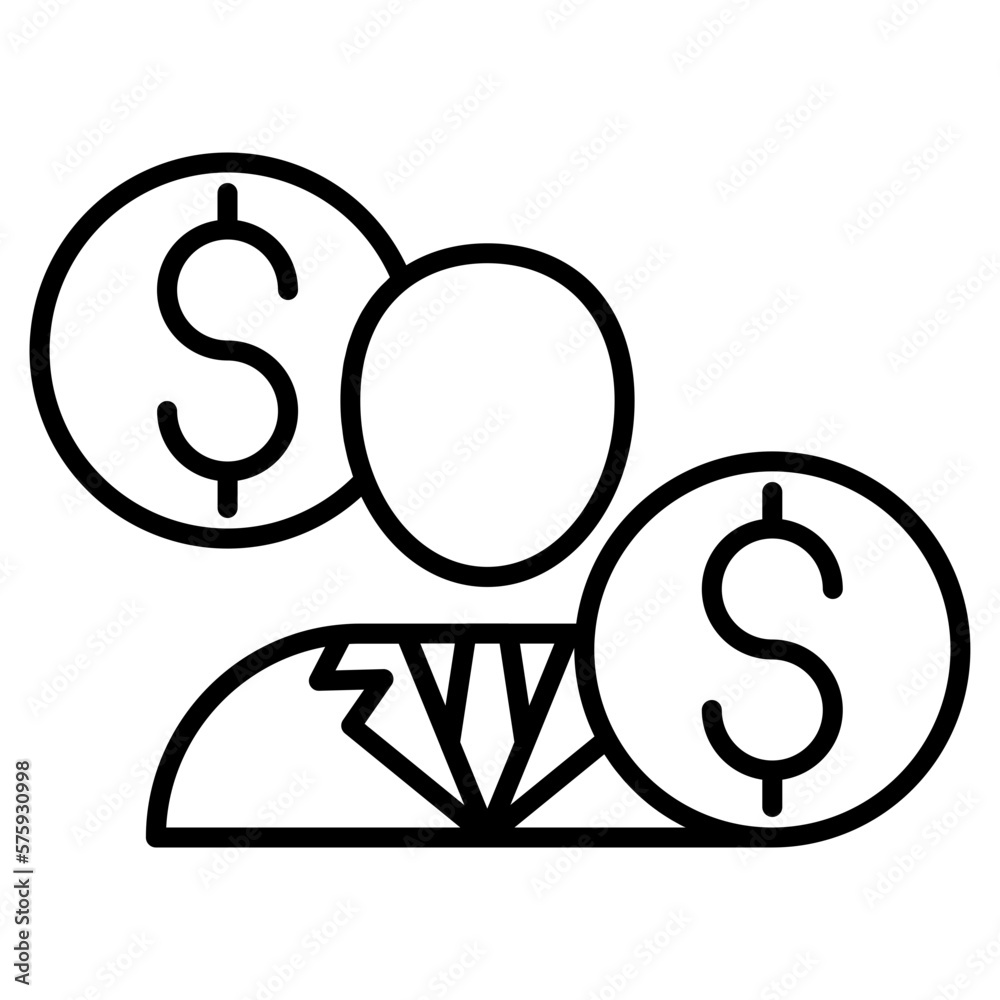 Canvas Prints avatar money icon