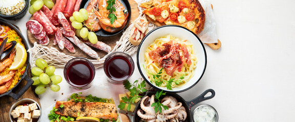 Freshly prepared delicious varieties of Mediterranean dishes.