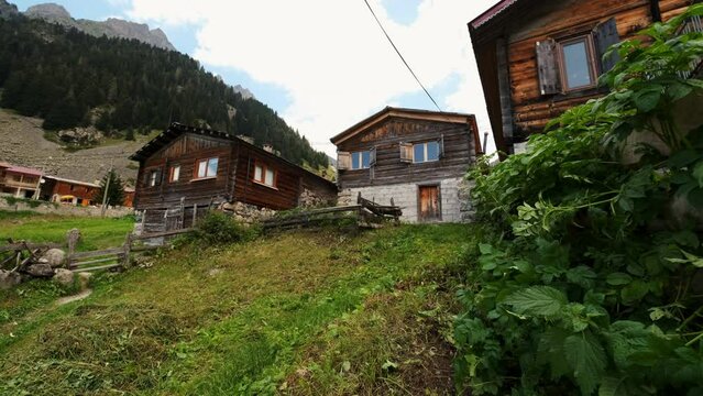 View of Elevit Plateau in Rize. 4K Footage in Turkey