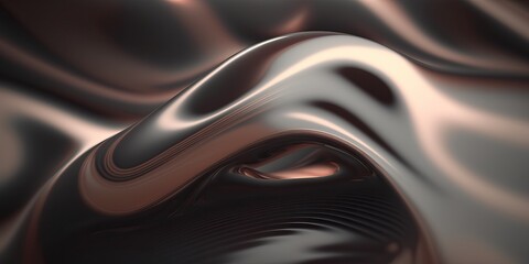 Abstract 3d Wavy Silk Like Render Wallpaper Backdrop, Generative AI
