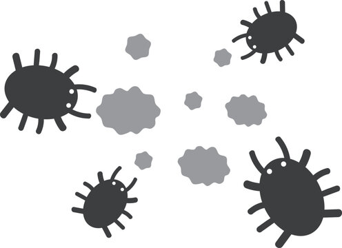 ダニとほこりのイラスト