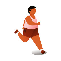 Male Runner Character Running Posing, Illustration