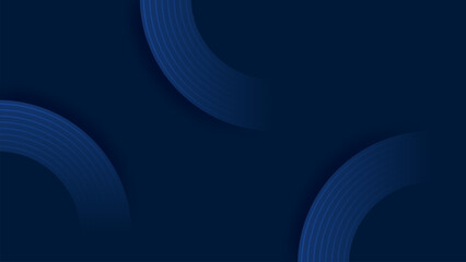 Abstract geometric background. Linear arc on navy background