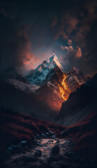 The beauty of the Himalayas, Mountains, Generative AI