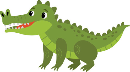Crocodile on a white background. Funny character. vector - 575943326