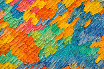 Colorful abstract oil painting art background. Texture of canvas and oil.