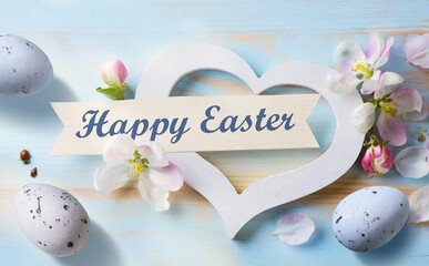 Happy Easter Wishes and Messages; holidays Easter banner or greeting card design