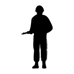 soldier brush on white background, vector illustration.