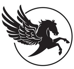 Pegasus Mythology Winged Horse Vector Icon 