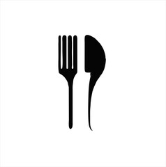 fork and spoon vector logo. Vector illustration. restaurant sign icon