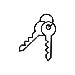 Editable Icon of Key, Vector illustration isolated on white background. using for Presentation, website or mobile app