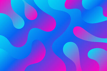 Abstract blue gradient wavy background design. Smooth layered shapes of waves illustration