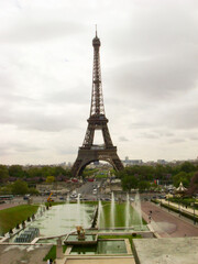 Panoramic view of eiffel tower. Paris. France.