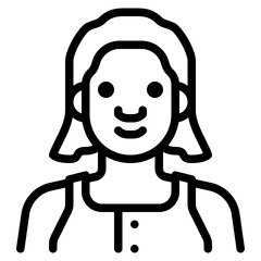 girl outline icon