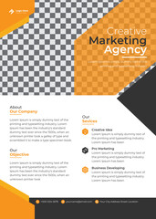 Modern digital marketing agency flyer template