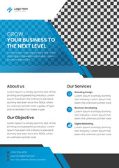 Corporate business flyer design and brochure cover page template