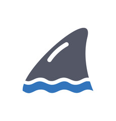 Shark fin sign icon vector