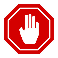 stop hand sign