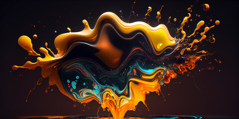 3D abstract art background design