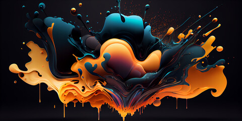 3D abstract art background design