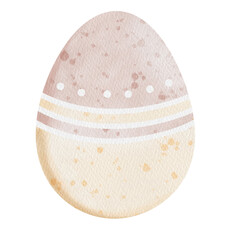 Watercolor vintage easter egg.