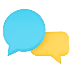 Speech Bubble. 3D rendering.