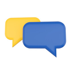 Speech Bubble. 3D rendering.