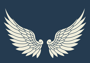 Fototapeta premium Vector angel wings design