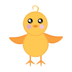 Chicken with spread wings