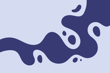 Blue dynamic splash wavy shapes. Abstract stains decorative background