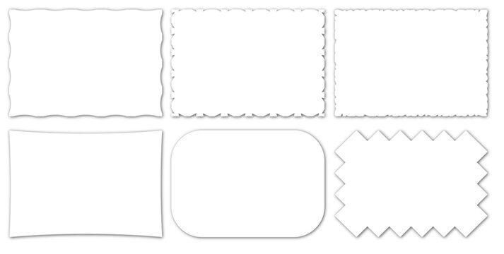 Pattern Labels - Jagged Frames - Speech Bubbles - Collection 1