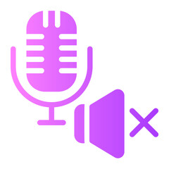 mute gradient icon